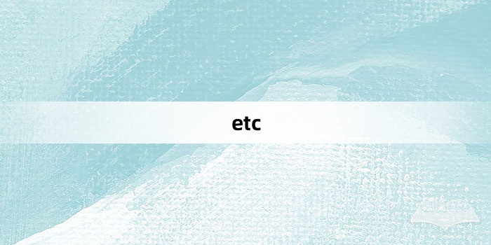 “etc”网络梗词解释