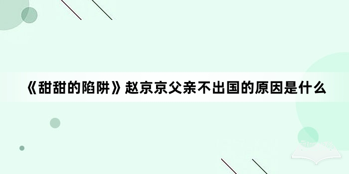 《甜甜的陷阱》赵京京父亲不出国的原因是什么