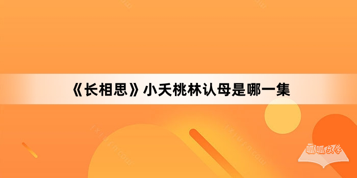 《长相思》小夭桃林认母是哪一集